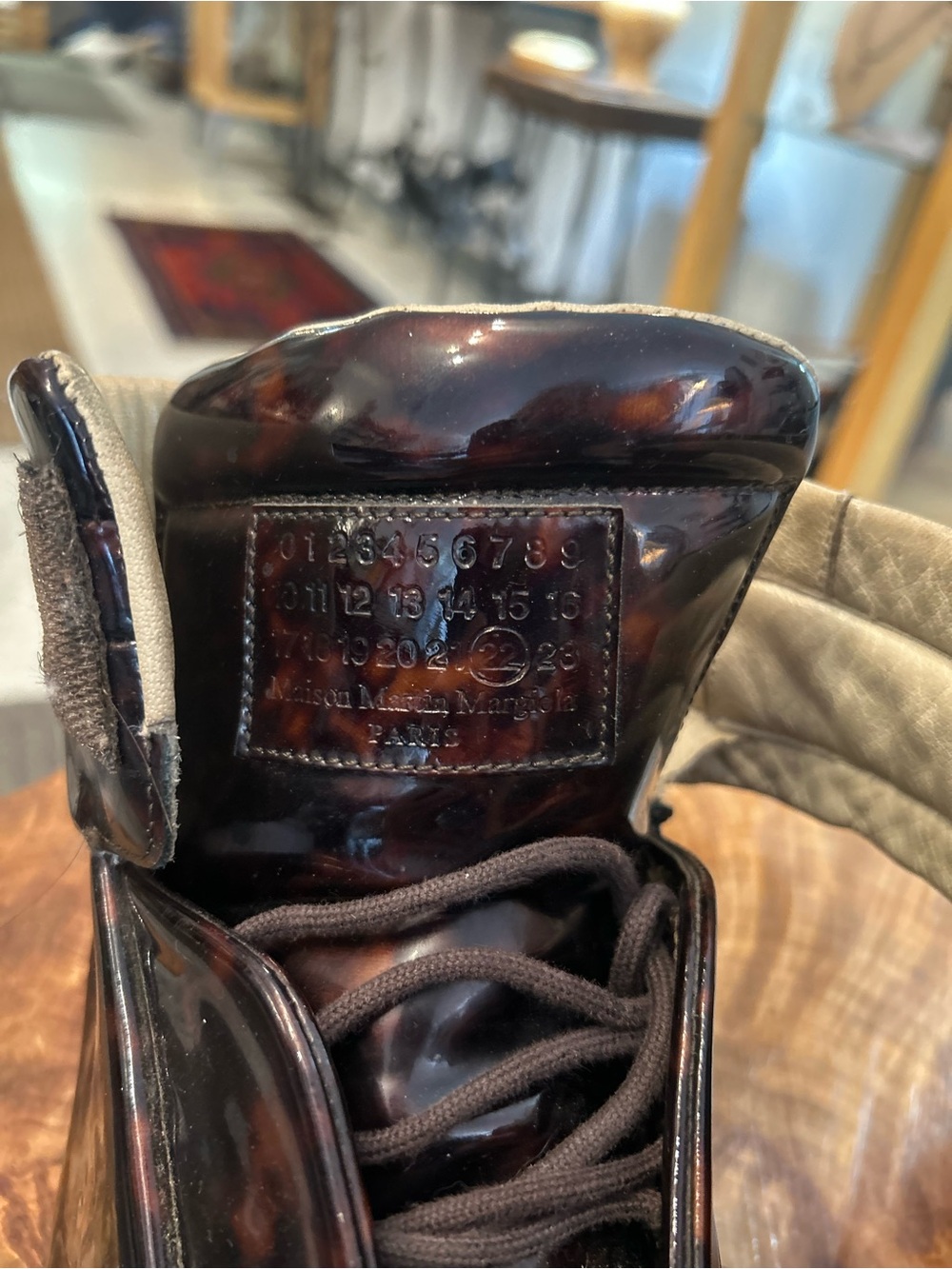 Maison Martin Margiela Future High Top Tortoise Spring 2015 patent Leather 42 - Picture 8 of 13